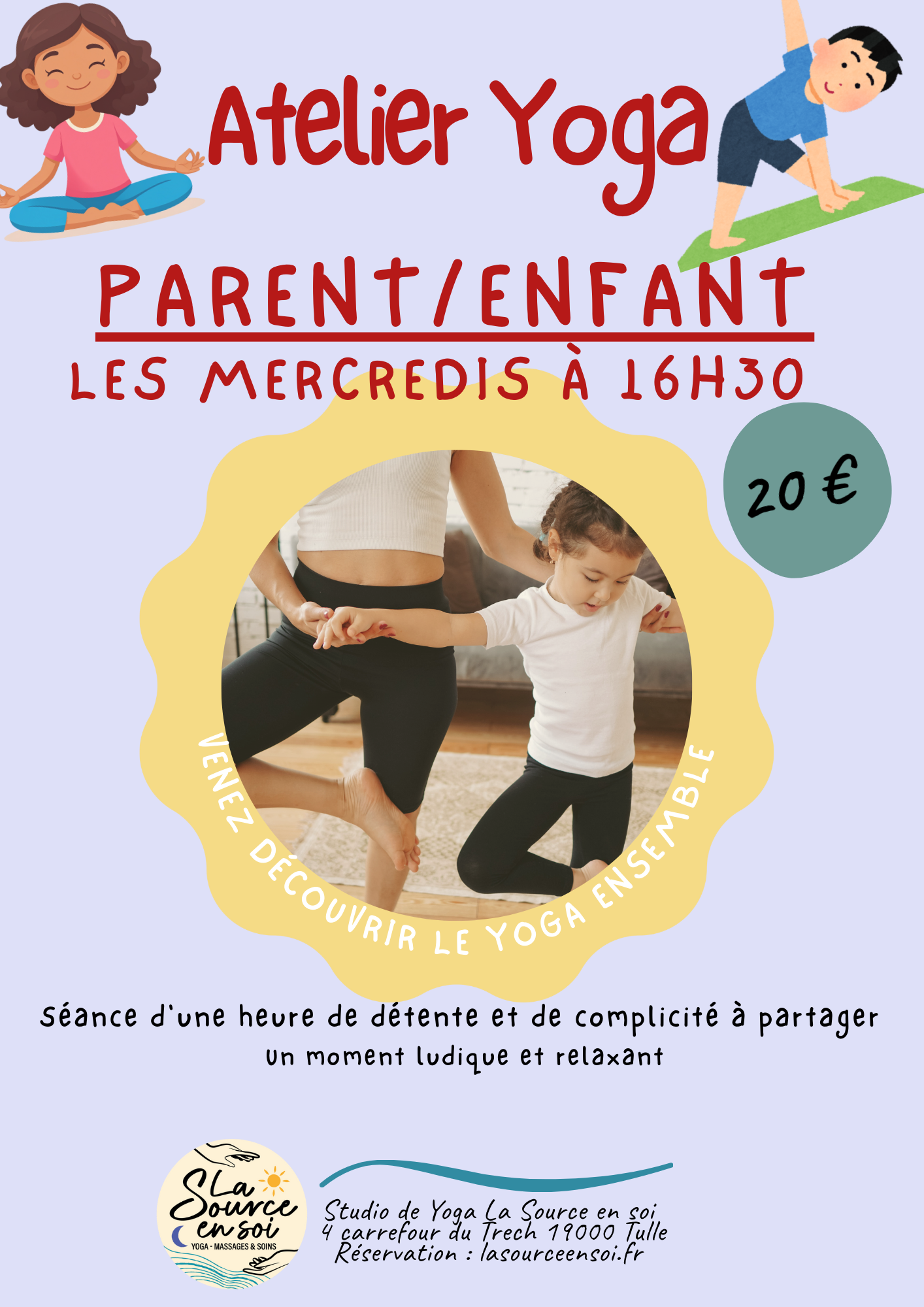 ATELIER Yoga Parent/Enfant                      les mercredis à 16h30